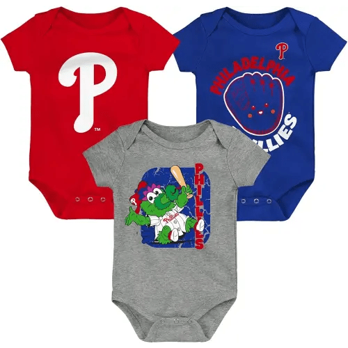 Outerstuff MLB Newborn & Infants 0-24 Months Change Up 3 Piece Onesie Creeper Romper Set