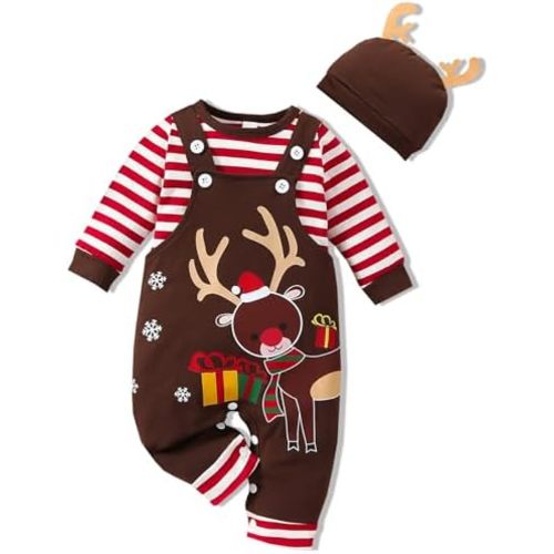 Baby Boy Christmas Clothes,Infant baby Boy Xmas outfits,3pcs My First Christmas Outfits Set