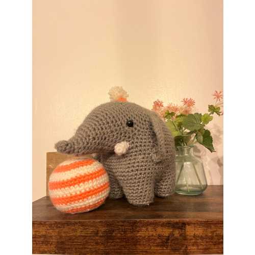 Circus Elephant and Ball Stuffed Animal