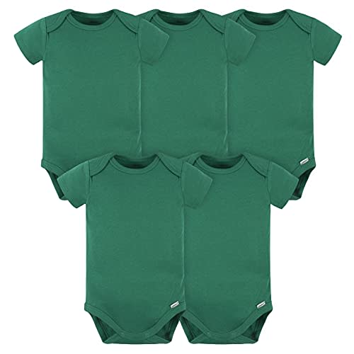 Gerber baby-boys 5 Pack Onesies Multi-packs Bundle Interlock 180 Gsm
