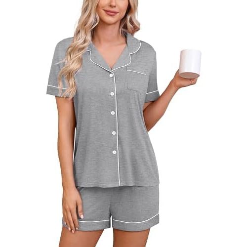 Pajama Sets for Women 2 Piece PJ Sets Short Sleeve Lounge Set Fashion Sleepwear XS-3XL