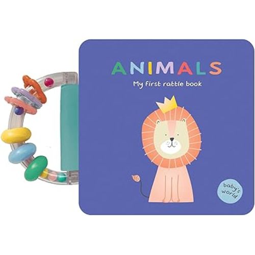Animals: My First Rattle Book: Board book with rattle handle (Baby's World) Board book – August 12, 2025