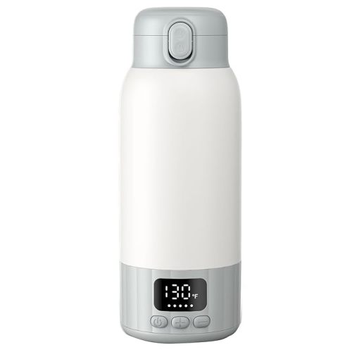 Portable Bottle Warmer for Baby, Fast Heating Milk Warmer On The Go, 17 OZ Water Warmer for Breast Milk, Formula, Water, Temp Control 98°F -131°F, Baby Essentials for Outdoor Airplane Car Travel
