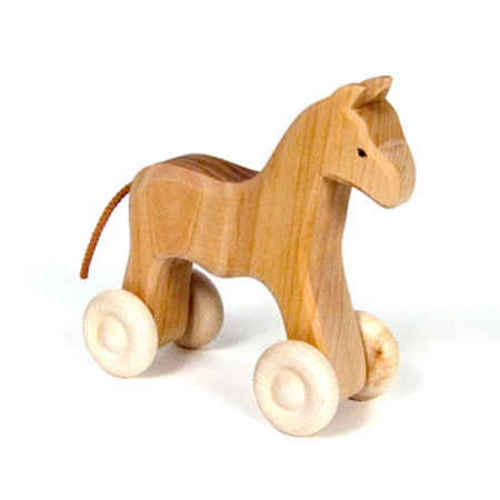 Grimm's Wooden Toys | Wooden Horse on Wheels