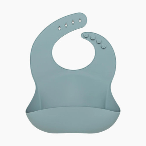 Loulou Lollipop Silicone Bib - Slate, 1