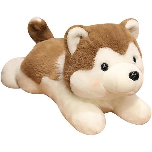 GracesDawn Stuffed Animals-Dog 11.8",Super Soft Husky Doll, Cartoon Cute Dog Plush Toys, Ideal Gift for Kids! (Light Brown)