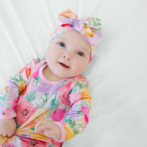 Watercolor Meadow Luxe Bow Headband
