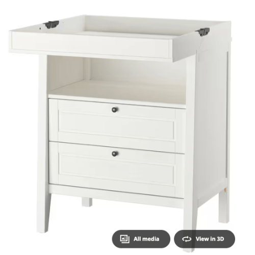 SUNDVIK changing table/chest, white - IKEA