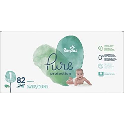 Pampers Pampers Pure Protection Newborn Diapers Size 1 82 Count, 82 Count