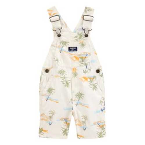 Buy OSHKOSH Toddler Tropical-Print Canvas Shortalls - Cream Online in UAE (35% Off) - Carter’s