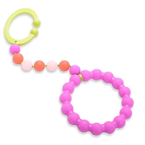chewbeads® Baby Gramercy Teether Stroller Toy in Pink