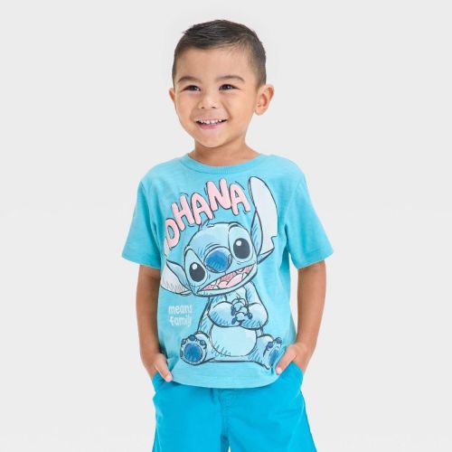 Toddler Boys' Stitch Short Sleeve Graphic T-Shirt - Blue 4T