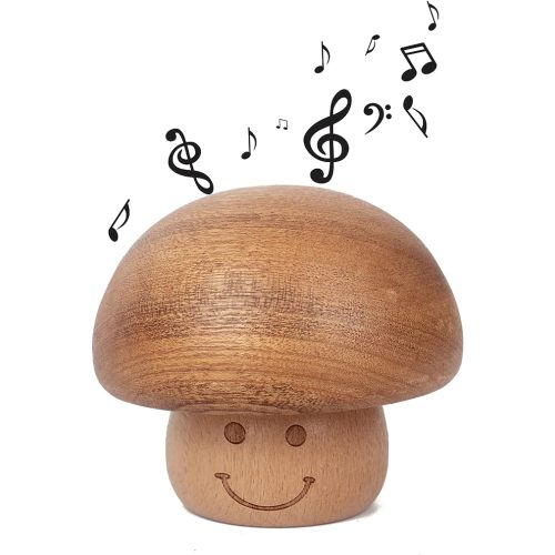 Castle in The Sky Mechanism Music Box Cute Mini Mushroom Vintage Wood Carved Musical Gift for Birthday Valentine's Day Christmas Thanksgiving Day