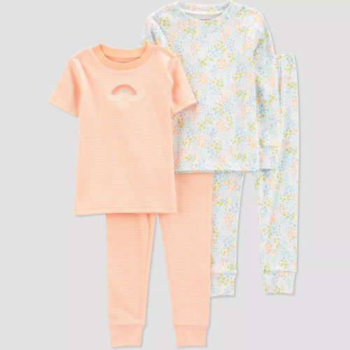 Carter's Just One You Toddler Girls' 4-Piece Cotton Pajama Set