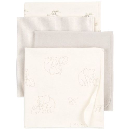 Baby Carter's 4-Pack Elephant Print Receiving Blankets Set