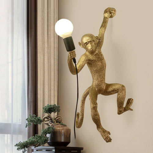 Trinx Sornson Creative Nordic Resin Monkey Wall Light & Reviews | Wayfair