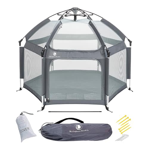 POP 'N GO Baby Playpen - Indoor & Outdoor Playpen for Babies and Toddlers - Baby Beach Tent, Foldable, Portable W/Canopy & Travel Bag - Pop Up Pack and Play Yard