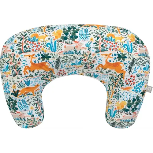 Boppy Nursing Pillow, Colorful Forest Animals, Larger, More Supportive Pillow for Breastfeeding and Bottle Feeding, Firmer Fill, Higher Lift, Larger Area Than Original Nursing Pillow