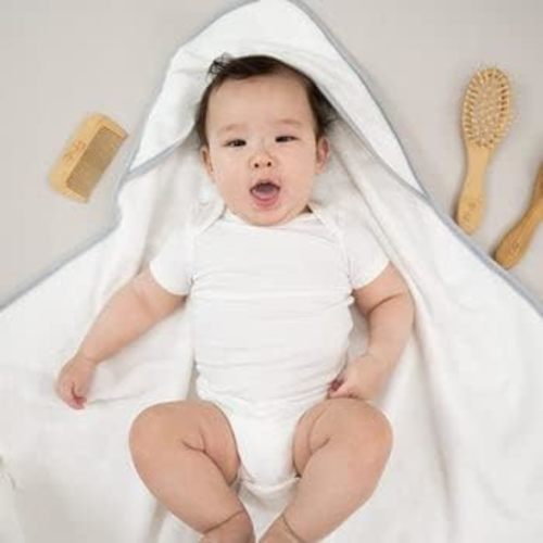 KYTE BABY Short Sleeve Unisex Baby Bodysuits Made from Soft Bamboo Rayon Material - Cloud - NB