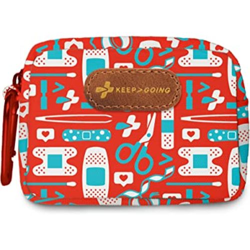 KeepGoing Small Travel First Aid Kit Kids – Mini First Aid Kit for Purse, Diaper Bag, Backpack with Latex-Free Bandages – 4 Oz., & 4.5 x 3.5 x 2 in, TSA-Approved