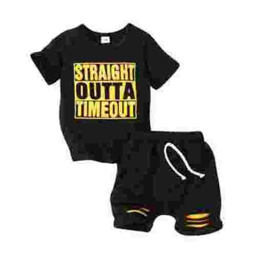 Younger Tree Toddler Baby Boy Summer Outfits Set Short Sleeve T-Shirt Shorts Clothes Set for 18-24 Months
