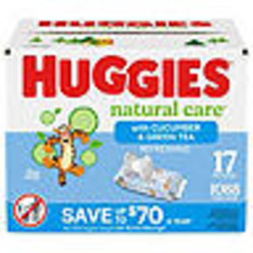 Huggies Natural Care Baby Wipes, Cucumber and Green Tea, 17 pk., 1088 Wipes - Sam's Club