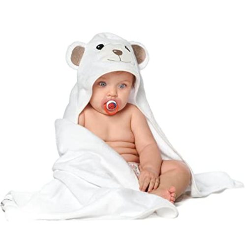 MINIBOO Premium Ultra-Soft Baby Hooded Towel - Organic Baby Bath Towel with Unique Design - Rayon from Bamboo Hooded Baby Towels for Newborn to Toddler - Perfect as Baby Gifts