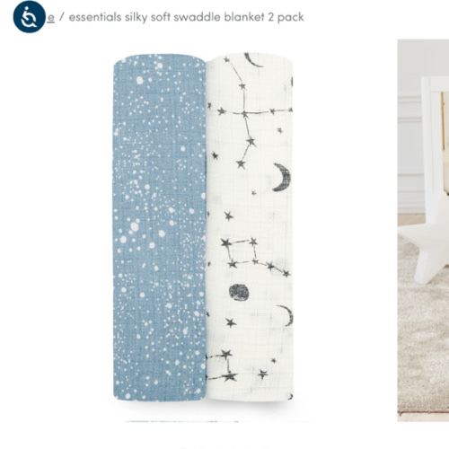 aden + anais cosmic galaxy silky soft muslin swaddle 2 pack