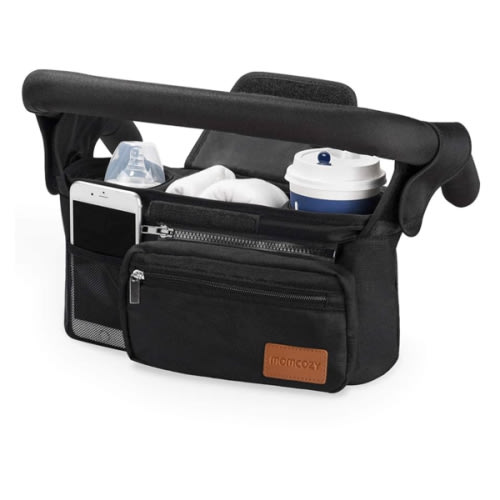 Momcozy Universal Stroller Organizer with Insulated Cup Holder Detachable Phone Bag & Shoulder Strap, Fits for Stroller like Uppababy, Baby Jogger, Britax, BOB, Umbrella and Pet Stroller