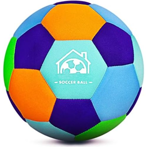 Soft Indoor Soccer Balls Size 4 - Kids Soccer Ball for Inside House and Yard - Fun Soccer Gifts for Kids Boys Girls Dribble Juggling Skills Practicing Birthday Easter Christmas