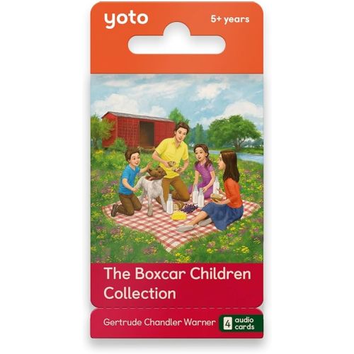 YOTO The Boxcar Children Collection – 4 Kids Audio Cards for Use with Player & Mini All-in-1 Audio Device, Screen-Free Listening with Fun Stories for Playtime Bedtime & Travel, Ages 7+