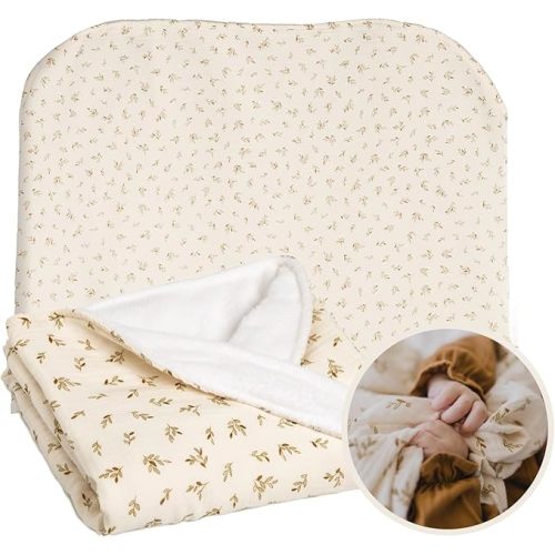 MIMUSELINA | Newborn Baby Swaddle 2 in 1 Convertible into Baby Blanket | Warm and Light for Winter | Made in Spain | Cotton Exterior and Coral Interior | 90 x 70 cm - Ecru : Amazon.es: Baby Products