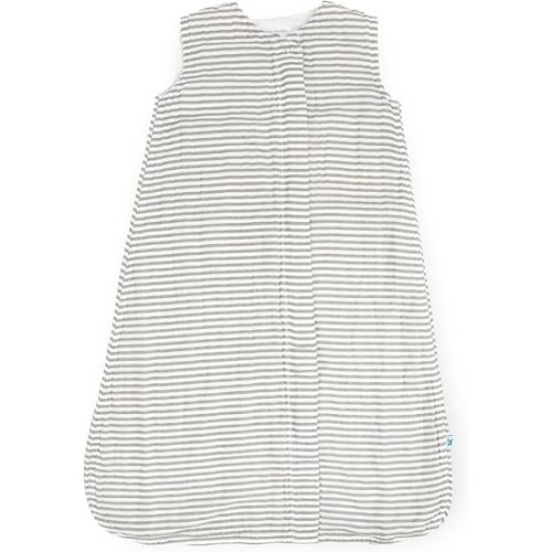 Little Unicorn 0-6 Month Premium Muslin Sleep Sack 1.1 TOG | Soft & Breathable Muslin Cotton for Safer Sleep | 2 Way Zipper (Grey Stripe)