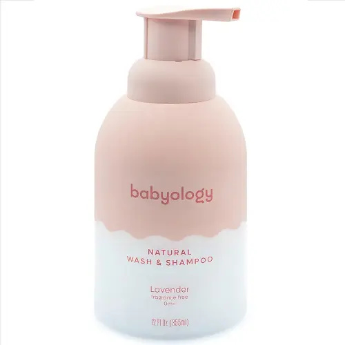 Babyology All Natural Baby Wash and Shampoo - 100% Edible Ingredients - with Organic Lavender Essential Oil (Fragrance Free) - Good for Sensitive Skin - Non Toxic - Tear Free