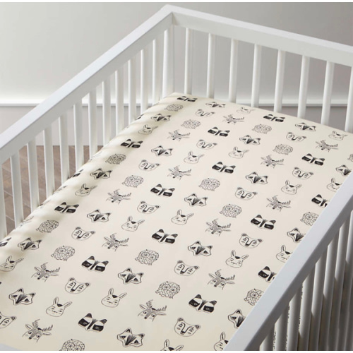 Stay Cool Roxy Marj Woodland Animal 100% Organic Cotton Baby Crib Fitted Sheet