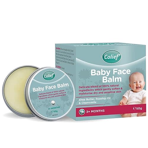 Colief Baby Face Balm | 100% Natural Ingredients | Gently Soften & Moisturize Baby's Dry Skin | Contains Shea Butter, Chamomile, Rosehip Oil, Coconut Oil | Suitable For Babies 3+ Months | 1.76 oz