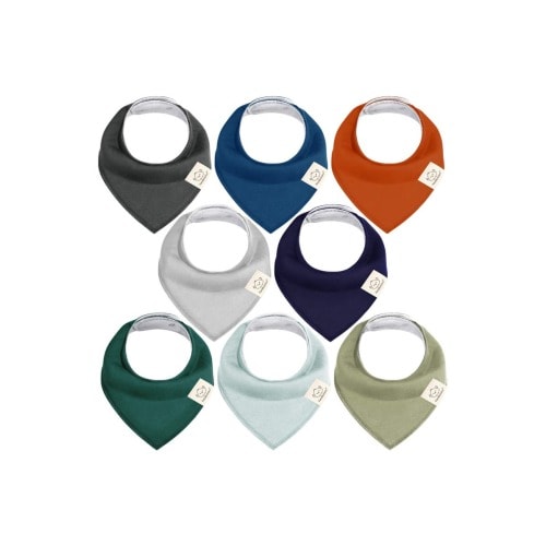 8-Pack Organic Bandana Bibs