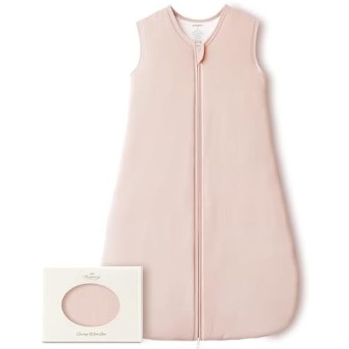 Konssy Rayon Made from Bamboo Baby Sleep Sack, 1.0 TOG Quilted Baby Wearable Blanket with 2-Way Zipper, Sleeping Bag