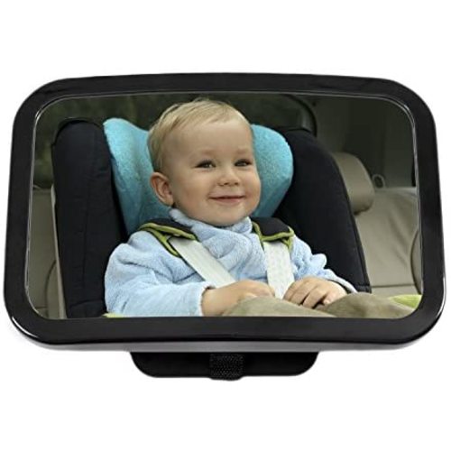 Greenco Rear Facing Crystal Clear Back Seat Baby View Mirror, Large