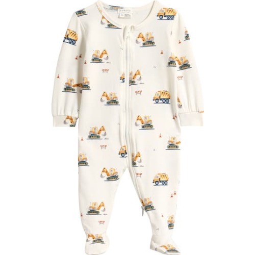 Fitted One-Piece Zip Pajamas, 9M