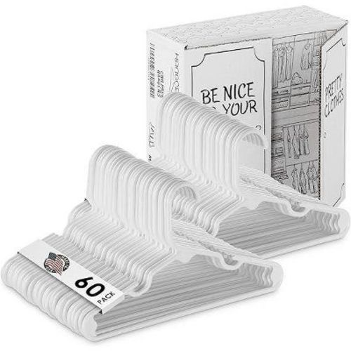 Hangorize Durable Heavy Duty Premium Children's Clothes Hangers, White