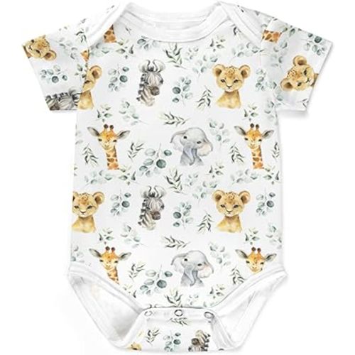 Unisex Baby Girl Boy Long Sleeve Bodysuits Cotton, Multi-size Outfit 3-24 Months, Baby Shower Infant Newborn Gift