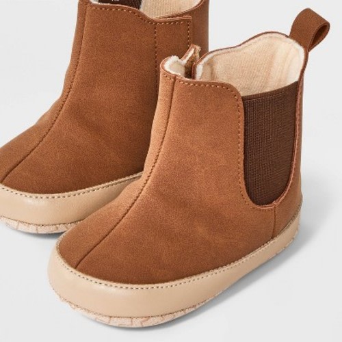 Baby Textured Chelsea Boots - Cat & Jack™ Brown, Size: 6-9M
