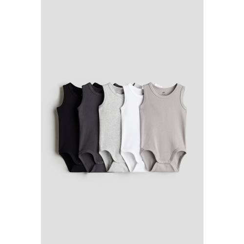 5-PACK COTTON BODYSUITS 6-9 months