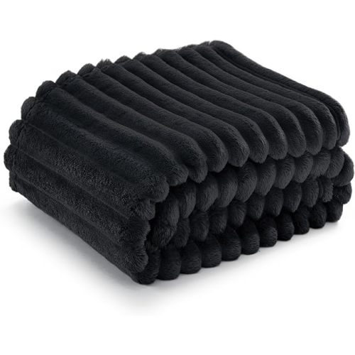Bedsure Twin Blanket, 60x80 Inches - Black