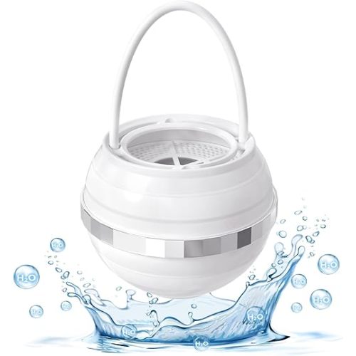 Bath Filter for Tub - 8 Stages Bath Water Filter for Tub Faucet, Hard Water Softener to Remove contaminants, Chlorineand Fluoride, 2,500 Gallons of Filtration, BPA Free (White)