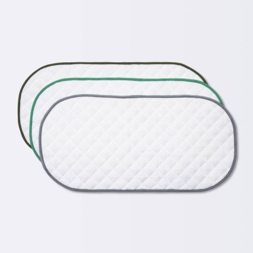 Changing Pad Liner White With Green Edge - Cloud Island™ 3pk