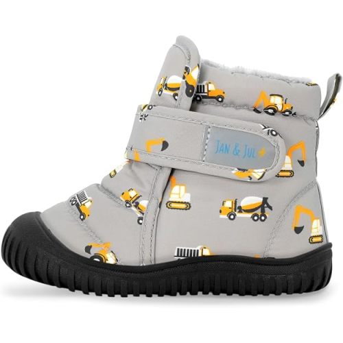 JAN & JUL Insulated Winter Booties for Toddlers, Water-Resistant Snow Boots for Little Kids