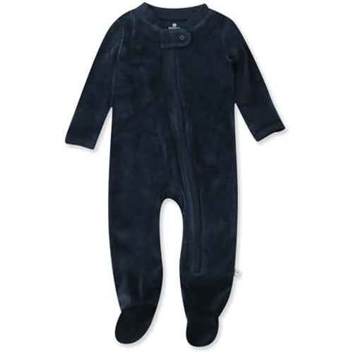 HonestBaby Baby Boys' Sleep and Play Footed Pajamas One-Piece Sleeper Jumpsuit Zip-front Pjs Organic Cotton