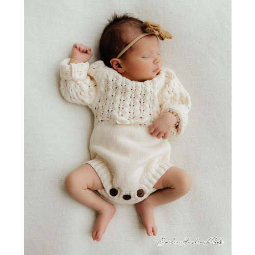 Zoya Knitted Sweater Romper – Olive and Cradle